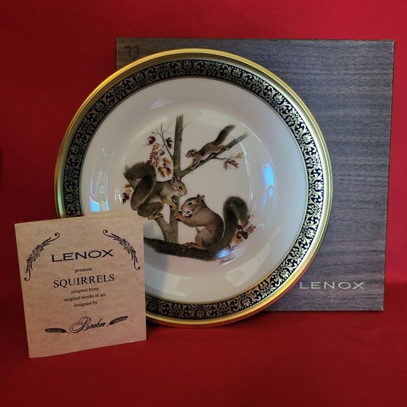 VTG Lenox Woodland Wildlife Boehm Squirrels 1979 Collectible Plate - Picture 1 of 11